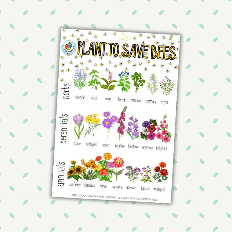 Plant to save bees Poster