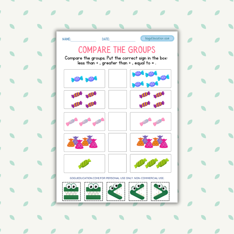 Compare the Groups – Early Math Worksheet