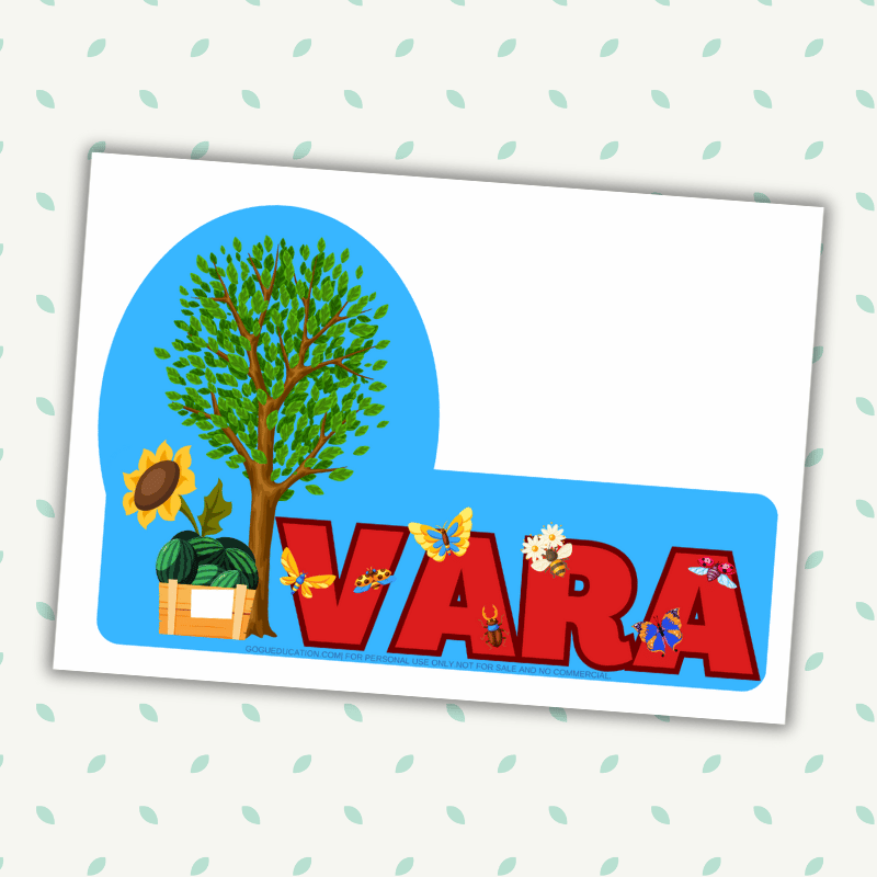 Romanian Seasons Word Wall Vara Gogu Education