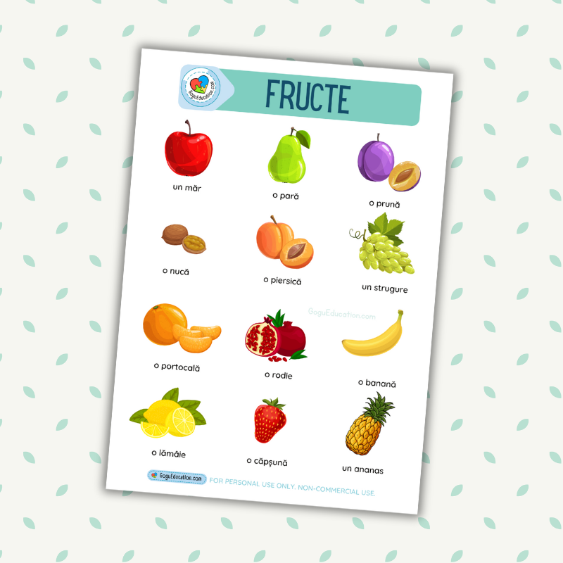 Romanian Vocabulary - Fructe
