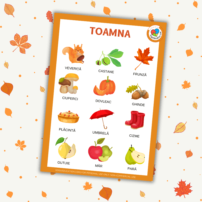 Romanian Vocabulary Autumn – Toamna