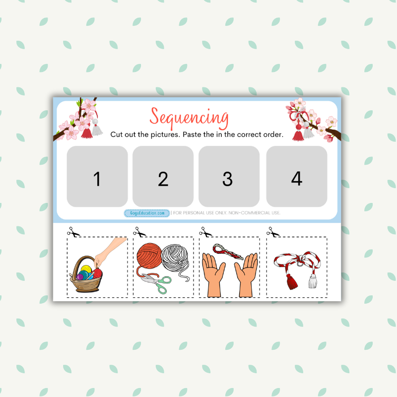 Worksheet Sequencing Cards Sequencing Martisor Gogu Education