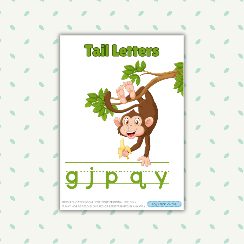 Tall Short Tail Letters Posters