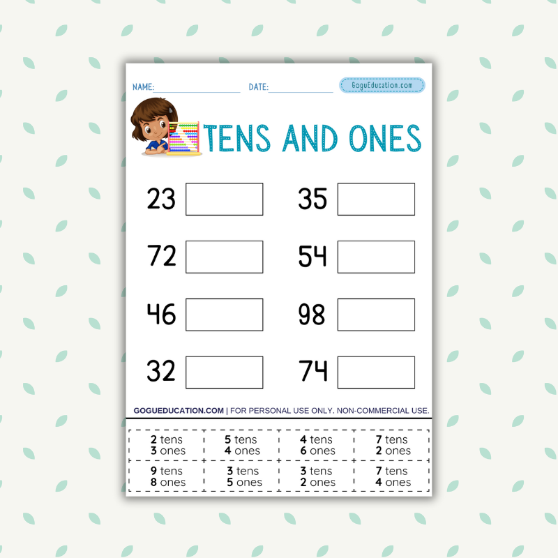 Tens and Ones Worksheet