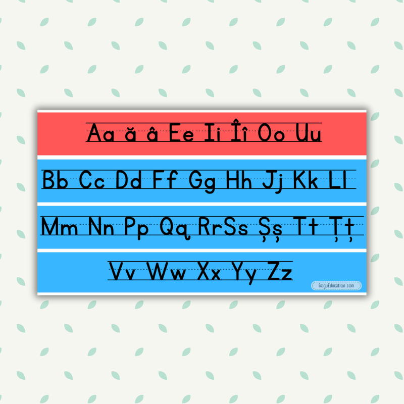 Vowels and Consonants in Romanian Vocale Consoane Romanian Printable