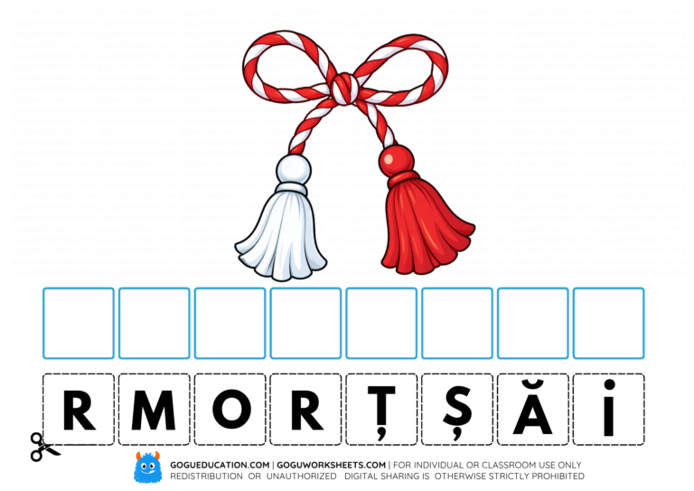 Romanian cut and paste the word Mărțișor