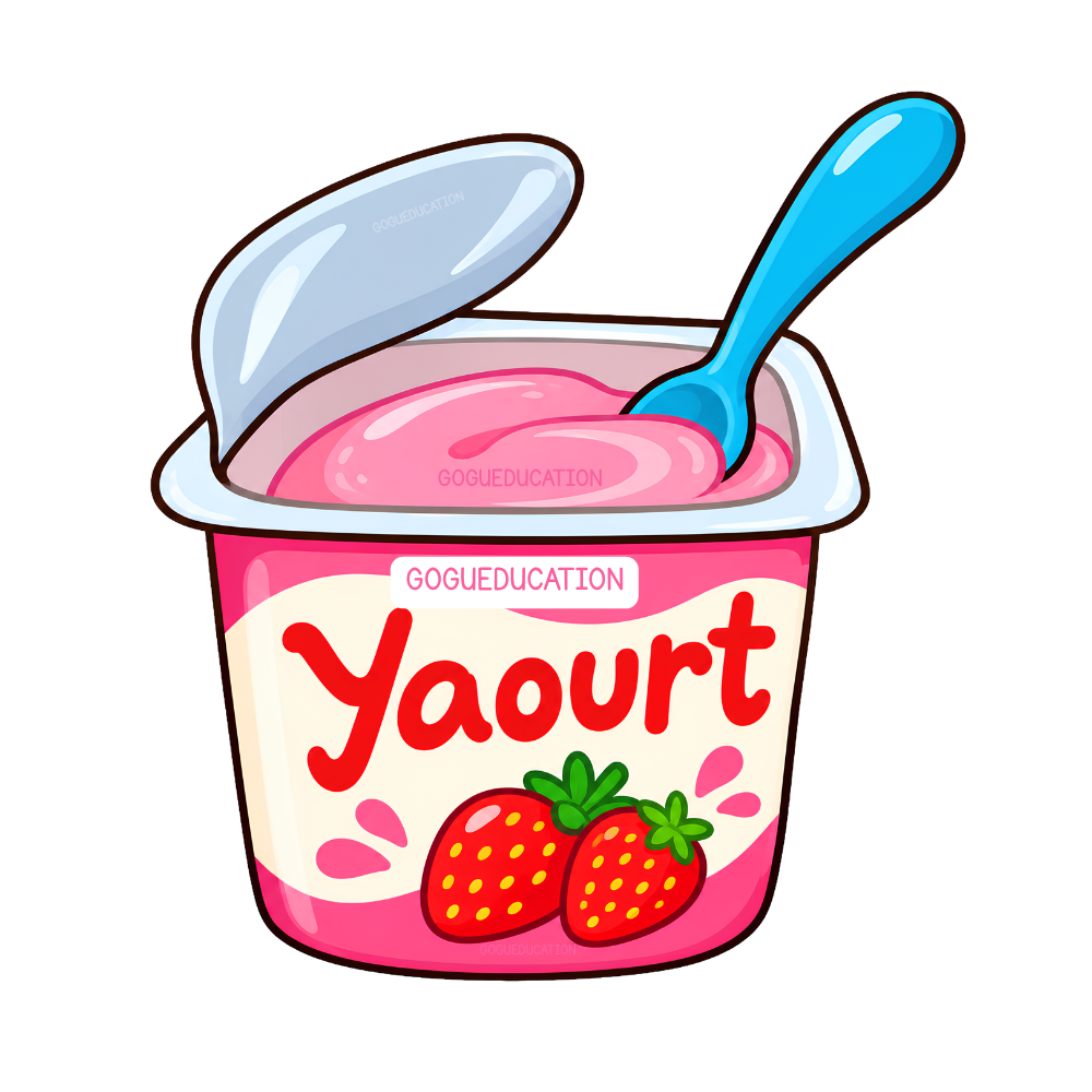 Yogurt illustration for the French word yaourt
