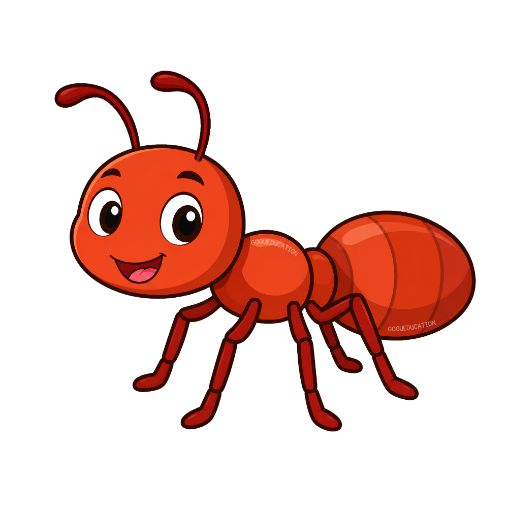 Ant illustration for the French word insecte