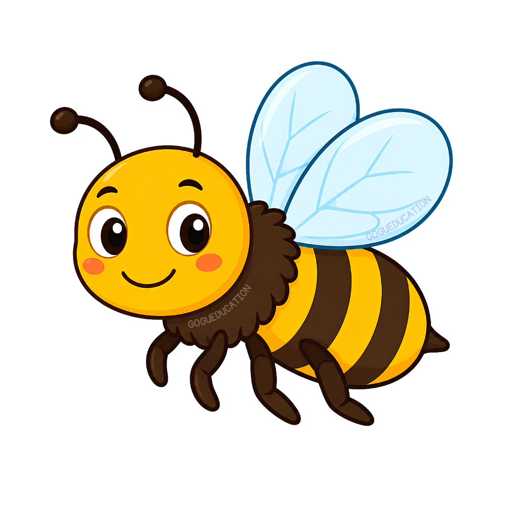 Bee illustration for the French word abeille