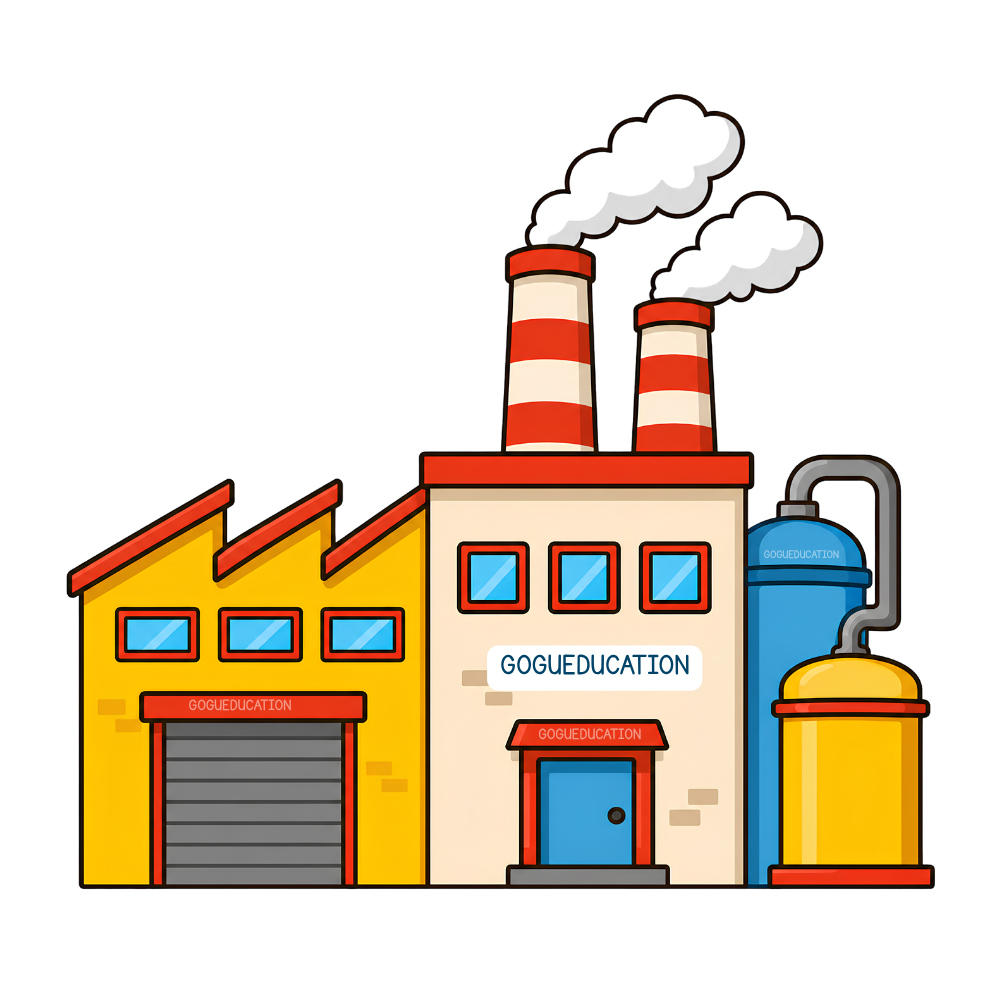 Factory illustration for the French word usine